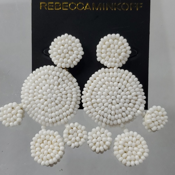 Rebecca minkoff white beaded ear - Picture 2 of 4